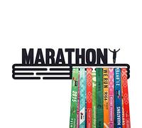 United Medals Marathon Colgador de medallas Negro | Medallero Acero | Medal Holder dispaly Hanger | Medalla Percha - 48 medallas