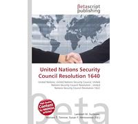 United Nations Security Council Resolution 1640: United Nations, United Nations Security Council, United Nations Security Council Resolution , United Nations Security Council Resolution 1622