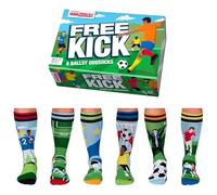 United Oddsock Free Kick - Box 6 Oddsocks para hombre, talla 39-46, talla 7-12