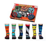 United Oddsocks 6 Mix & Match Wheely Good Socks for Boys, UK 12-5.5 (EUR 30.5-38.5), novedosos, divertidos calcetines de regalo, multicolor, 3