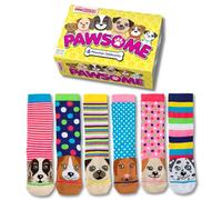 United Oddsocks - Box 6 Oddsocks Mujer Pawsome, UK 4-8, EUR 37-42, US 6.5-10.5, Multicolor