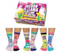 United Oddsocks - Calcetines, talla 37-42, diseño de unicornios y llamas