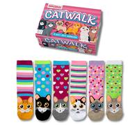 United Oddsocks Catwalk Caja Regalo, 6 calcetines desparejados para mujer