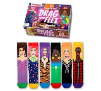United Oddsocks Drag Your Feet Box of 6 Unisex Odd Socks - EUR 38-44, Fun