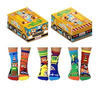 United Oddsocks - Little Diggers - 6 Odd Socks for Kids UK 9-12 EU 27-30.5