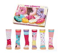 United Oddsocks Mini Donuts Box 6 Oddsocks para niñas, UK 12-5.5, EUR 30.5-38.5, multicolor, 12-5.5