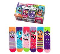 United Oddsocks Miss Mashers - Caja de 6 calcetines para niñas, multicolor, tallas de 30,5 a 38,5, multicolor