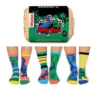 United Oddsocks - Paquete de 6 calcetines Dino Eggs Boys - talla 30,5-39 - multicolor
