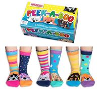 United Oddsocks Peek-a-Boo 6 Odd socks for Kids UK 9-12 EU 27-30
