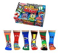 United Oddsocks - Petrol Heads - Caja de 6 calcetines extraños para hombre UK 6-11 EUR 39-46 US 7-12, multicolor