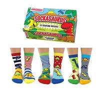 United Oddsocks Sockasaurus - Juego de 6 calcetines para niño, 27-30 EU