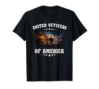 United Officers of America Policía Oficial Agente Fuerzas Camiseta gráfica económica