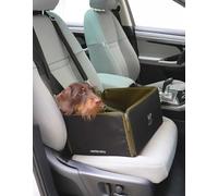 UNITED PETS Car Box - Transportín Coche para Perros - Funda Interior Lavable 100% R-Pet Negro Verde Plegable Compatible con Todos los Coches Transportín de Viaje