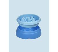 United Pets K2 - Cuenco de diseño para Perros 2 en 1: Normal y antiembocamiento, Azul, Capacidad 2000 ml, Talla única