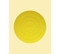 United Pets Plate - Alfombrilla para tazón de Perro de diseño, Fabricada en Italia, Antideslizante, Color Amarillo, 35 cm - 300 g