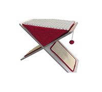 United Pets UP0402RZ - Árbol rascador X-Cat de Madera con cojín Acolchado Rojo/Zigzag y Alfombrillas Intercambiables - 7 kg