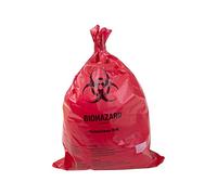 United Scientific™ Bolsas de residuos de riesgo biológico, 25 x 35 pulgadas, 10 galones, bolsas sin fugas, símbolo de riesgo biológico para una eliminación segura de residuos infecciosos. Ideal para
