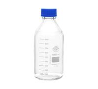 United Scientific™ SIMAX 1000 ml (1 L) Grado de laboratorio, a prueba de fugas, botella de medios, con tapón de rosca GL45, 1 cada uno