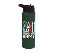 United States Army Veteran Father's Day Dad Grandpa Veteran Stainless Steel Insulated Water Bottle