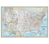 United States Classic Map [Poster Size and Tubed]: Reference Maps (National Geographic Reference Map)