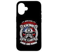 United States Firefighter We Run Towards The Flames Carcasa para iPhone 16