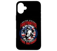 United States Firefighter We Run Towards The Flames Carcasa para iPhone 16 Plus