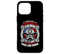 United States Firefighter We Run Towards The Flames Carcasa para iPhone 16 Pro MAX