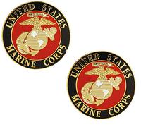 United States Marine Corps USMC Pin de solapa de 1 pulgada - Rojo - talla única