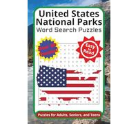 United States National Parks Word Search Puzzles: Word Searches with Easy to Read Print about National Parks, HIstorical Sites and More | 6x9 inches, ... Gift for Vacations, Holiday and Free Times