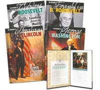United States of America Presidential Book Set - Bundle of US History Books for Students, High School, Adults | Washington, Lincoln, FDR, Roosevelt