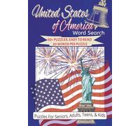 United States of America Word Search: Patriotic Word Searches with Easy to Read Print | 6x9 inches, 110 pages | 50+ puzzles... Gift for Vacations, Holidays, and Free time