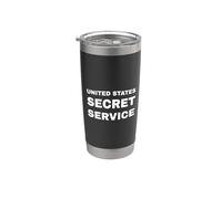 United States Secret Service FRONT AND BACK PRINT US USA Vaso térmico de acero inoxidable de doble pared