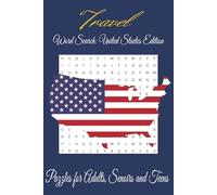 United States Themed Word Search Puzzle Book: 900+ Words in Easy to Read Word Search Puzzles about All American Entertainment | 6x9 inches, 110 pages ... Gifts for Vacations, Holidays and Free times