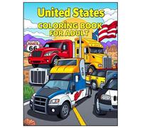 United States Vehicle Coloring Book for Adults: 100 Detailed Car, Truck, Bus & Transport Coloring Pages for Relaxation and Stress Relief