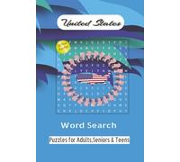 United States word search book: Word searches Easy to read Print About United states travel, culture, cities, landmarks and More I 6x9 inches,110 ... Gifts for vacations, Holidays and Free times