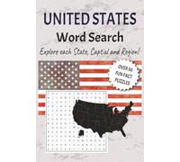 United States Word Search Puzzle Book: Word Searches with Easy-to-Read Print about States, Capitals, Geography & More │ 6x9 inches, 110 pages │50+ puzzles…Gifts for Vacations, Holidays and Free Time