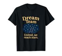 United We Reach Stars Dream Team - Escalera con diseño de Equipo de ensueño, Color Amarillo Camiseta