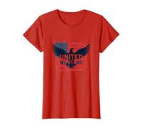 United We Stand Bandera Americana Águila Emblema Patriótico Camiseta, Mujer, Rojo, 3XL