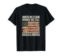 United We Stand Dividido Caímos Dios Bendiga América Camiseta