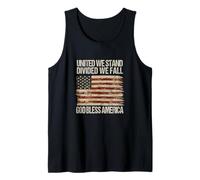 United We Stand Dividido Caímos Dios Bendiga América Camiseta sin Mangas
