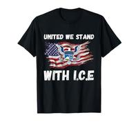 United We Stand with Ice Funny Hombres Mujeres Vintage Camiseta