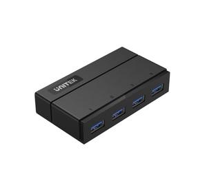 UNITEK Active USB Hub 4 Port 3.0 Gen 1 + Power Supply, SuperSpeed Data Hub Multiport Distributor for PC, Laptop, Keyboard, Mouse, Printer, iOS (Mac) + Windows Compatibility, Plug&Play Black