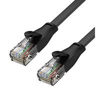 Unitek - Cable plano (cat. 6, UTP, 0,5 m, RJ45 tipo B, 250 MHz, 1000 Mbit/s, certificado Fluke Networks, PVC y cobre, apantallado, UTP), color negro