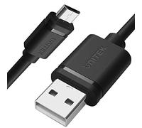Unitek Cable USB A a micro USB, 0,5 metros, carga rápida y sincronización, carga rápida, 2,5 A, USB 2.0, 480 Mbps, 100% cobre, negro, recubrimiento de PVC.