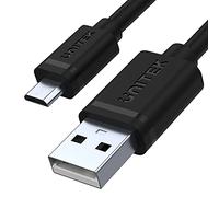 Unitek Cable USB A a micro USB, 1,5 metros, carga rápida y sincronización, carga rápida, 2,5 A, USB 2.0, 480 Mbps, 100% cobre, negro, recubrimiento de PVC.