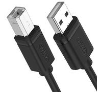UNITEK Cable USB A a USB B (macho-macho) I 5 metros, estándar USB 2.0, PVC, 28AWG, 100% cobre, color negro I Cable de datos para impresora/impresora compatible con PC y portátil