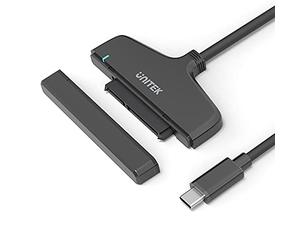 UNITEK Convertitore da USB C 3.1 a interfaccia SATA 6G, per dischi rigidi HDD e SSD di qualsiasi capacità, superveloce 6GBpS, funzione UASP, Opaco, Nero