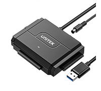 UNITEK Adaptador SATA / IDE a USB 3.0, adaptador de disco duro IDE para HDD / SSD externo universal de 2.5 "/3.5" pulgadas IDE y SATA, soporte 10TB