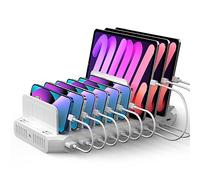 Unitek - Estación de Carga USB C, Organizador de Carga de 120 W, 10 Puertos Tipo C para Varios Dispositivos, iPhone, Smartphones, Tablets, admite 8 iPad en Carga simultáneamente