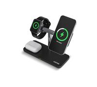 Unitek P1212A MagMighty Tri 3-in-1 Separable Magnetic Wireless Charging Stand | Input: 12V3A / 9V3A / 5V3A | Upstream USB-C/Earplugs, Watch-OS Smartwatch, Smartphone Magnetic Pad